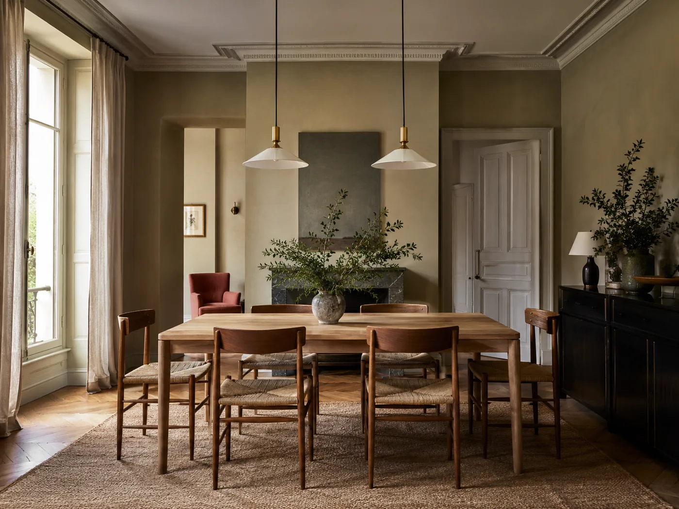 Salle à manger sobre et élégante